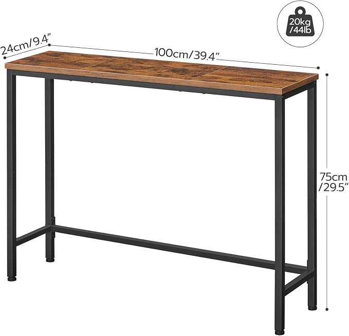 HOOBRO Narrow Console Table, 39.4" Small Entryway Table, Thin Sofa Table - Image 3
