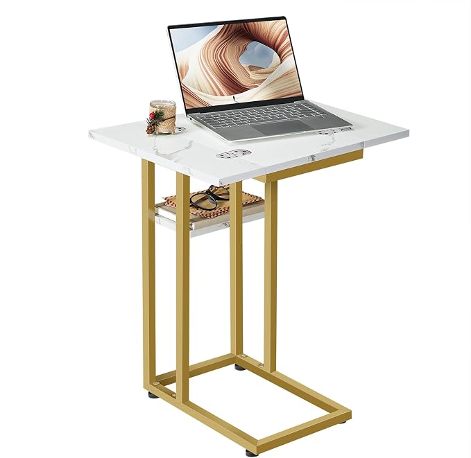 HOOBRO Foldable C Shaped End Table, C Shaped Side Table - Image 9