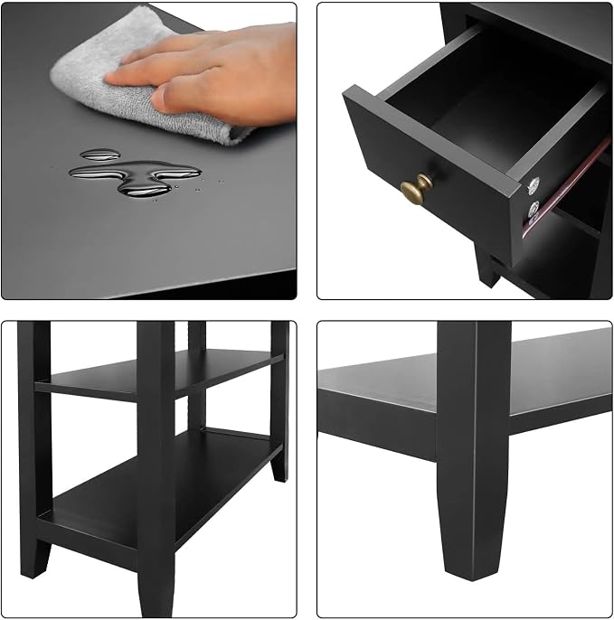 ChooChoo Side Table Living Room, Narrow End Table - Image 5