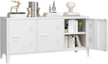 MIOCASA TV Stand 3 Door Metal Storage Locker Cabinet by MIOCASA