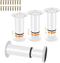 4 Pcs Adjustable Height Furniture Legs 4.72-7.48 inch, Metal Adjustable by Yoposeo
