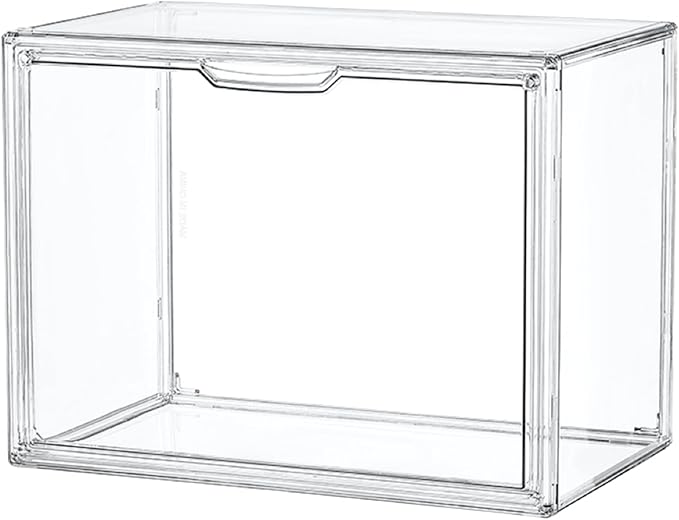 Clear Acrylic Display Case, Stackable Plastic Storage Bins by LXLXXL