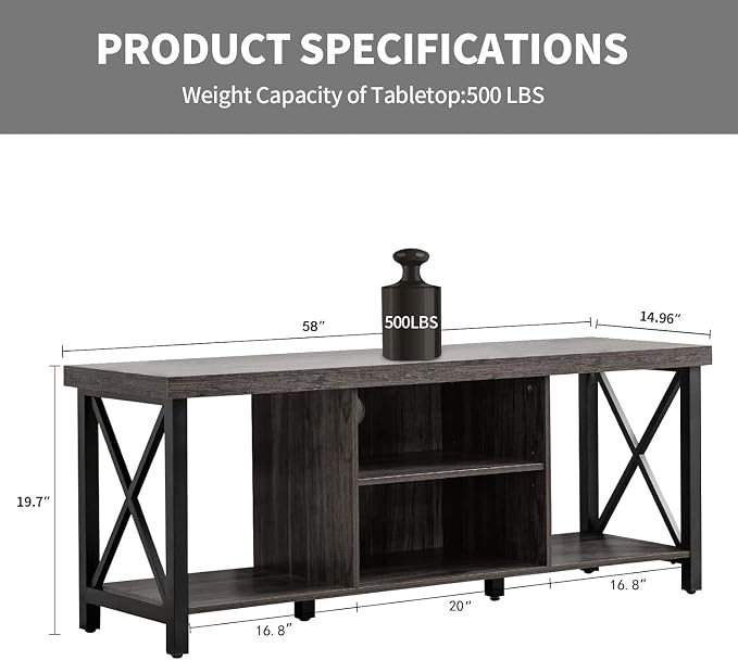 GAZHOME TV Stand for TV up to 65 Inches, TV Cabinet - Image 3