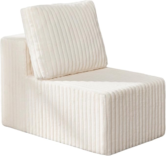 Single Sofa 1 Seat Couch with Deep Seat Memory Foam Cloud Chair with Pillows - Image 8