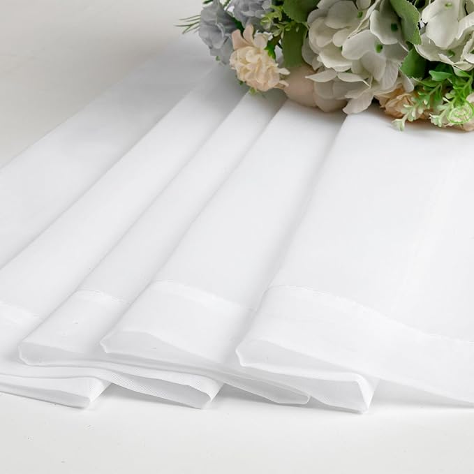 OVZME 2 Panels Sheer White Curtains 72 Inches Length Window Treatment - Image 7