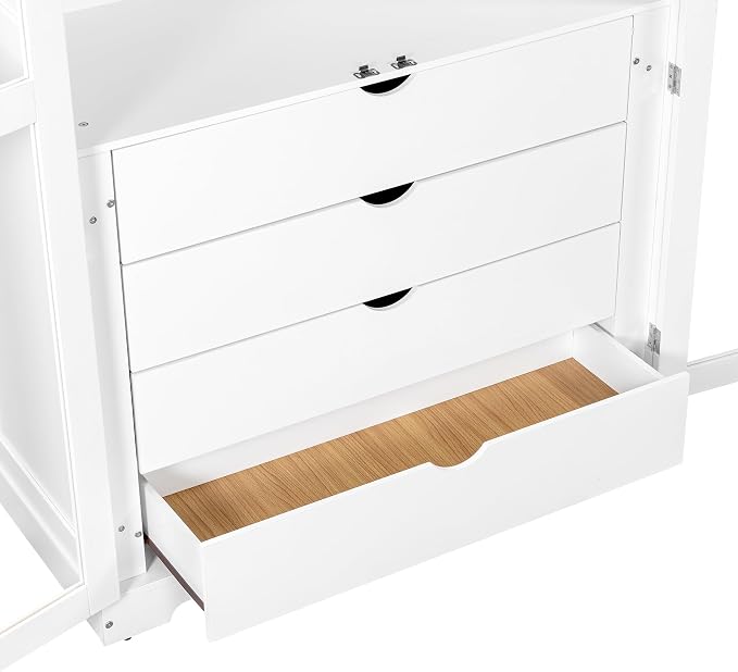 VilroCaz 75'' Tall Kitchen Pantry, Wood Freestanding Kitchen Storage Cabinet - Image 8