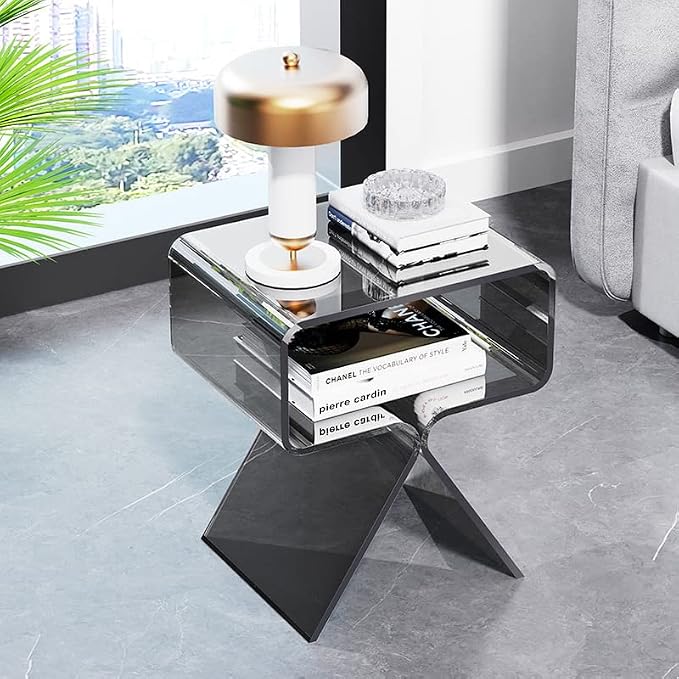 Acrylic Nightstand Side Table Modern Design Clear Home Decor Display End Table - Image 4