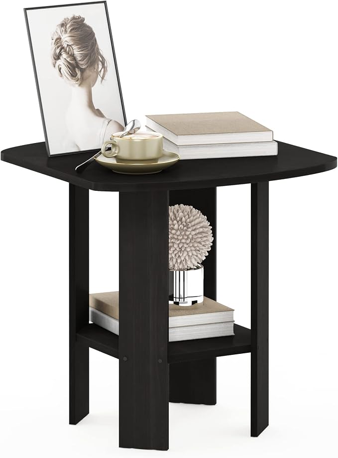 Furinno SIMPLE DESIGN Side Table, 2-Tier Modern End Table by Furinno-FitsYourSpaceFitsYourBudget