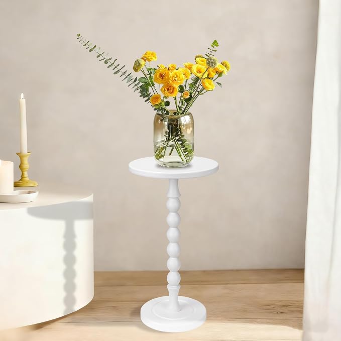 Round Side Table for Small Spaces, Drink Table - Image 4