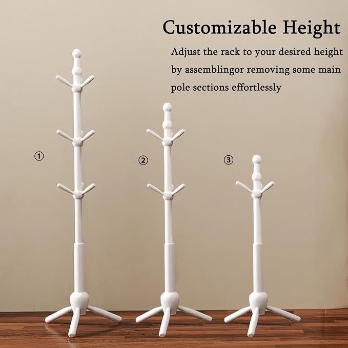 Solid Wood Coat Rack Stand, Morden Heavy Duty Coat Hanger Stand - Image 4