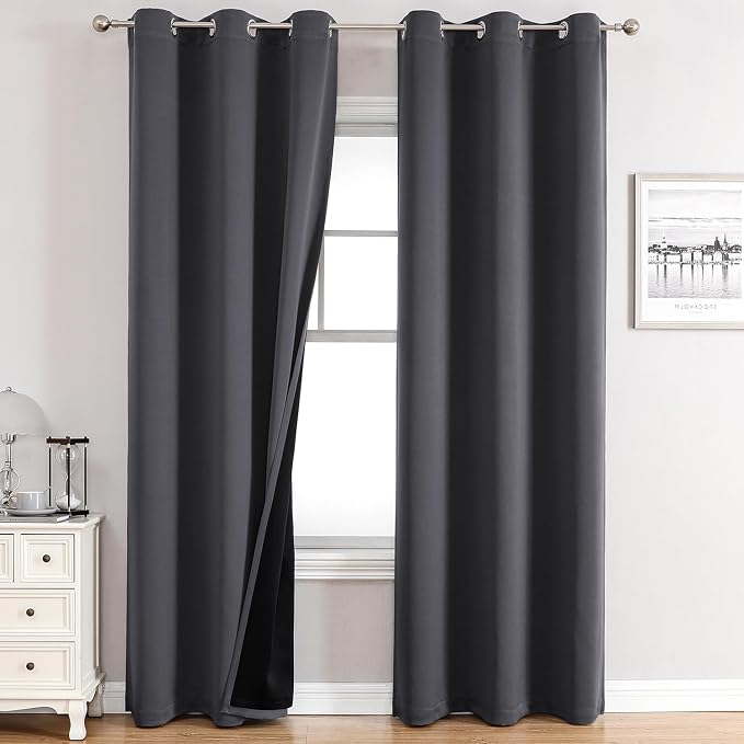ChrisDowa 100% Blackout Curtains 84 inch Long by ChrisDowa