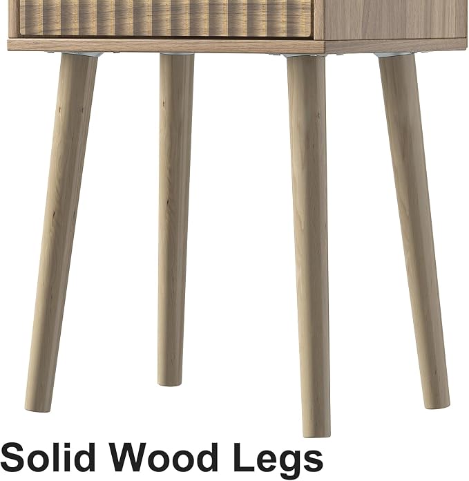 LAATOOREE Small Nightstand Set of 2, Side End Table - Image 6