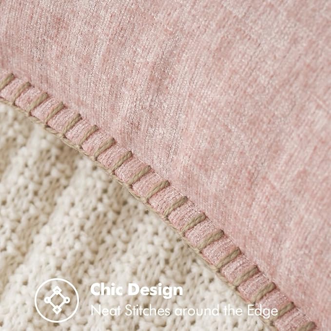MIULEE Pack of 2 Couch Throw Pillow Covers 12x20 Inch Pink Valentine Farmhouse - Image 2