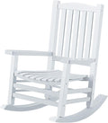 Hupmad Wooden Rocking Chair Outdoor Oversized Porch Rocker Chair, Patio Wooden by Hupmad