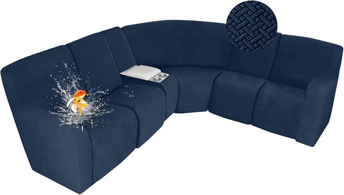 ALIECOM 100% Waterproof Recliner Sectional Couch Covers L Shape Stretch Corner by ALIECOM