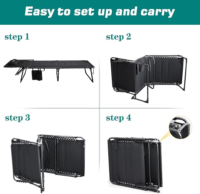 Outdoor Folding Lounge Chair Padded - Image 7