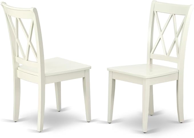 East West Furniture CLC-LWH-W Clarksville Dining Room Chairs by EastWestFurniture
