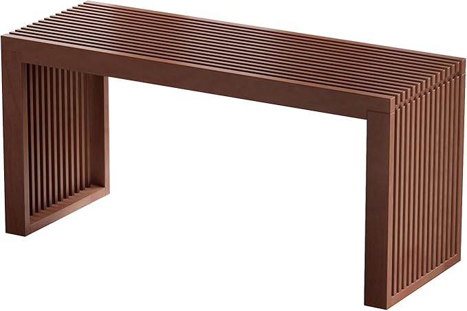 Bamboo Indoor Long Dining Bench, Outdoor Modern Wood Benches 35 Inch Bamboo by Unknown