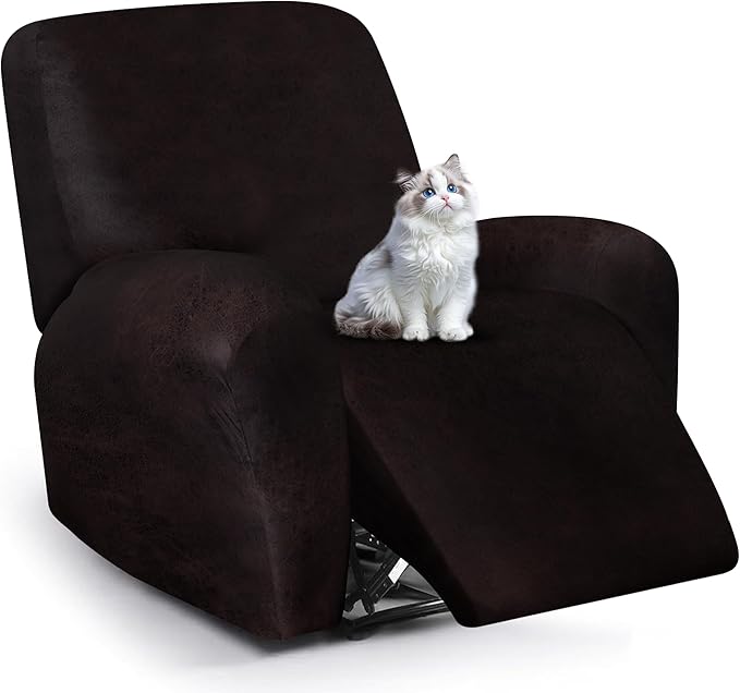 ANARACHON Leather Look Recliner Chair Covers, 4-Pieces Stretch Recliner Cover by ANARACHON