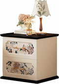 Vintage-Print New Chinese-Style Bedside Table, Office/Bedroom/Living Room by Unknown