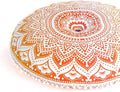 Mandala Floor Pillow Cover Meditation Cushion Seating Throw Hippie Round by EyesofIndia