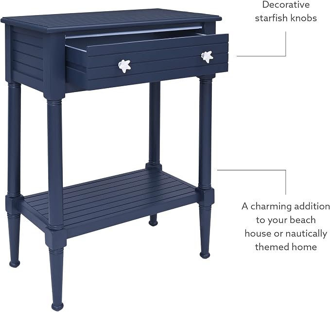 Linon Raleigh Navy Accent Table - Image 12