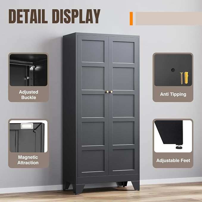 Yizosh Metal Storage Cabinet - Image 4
