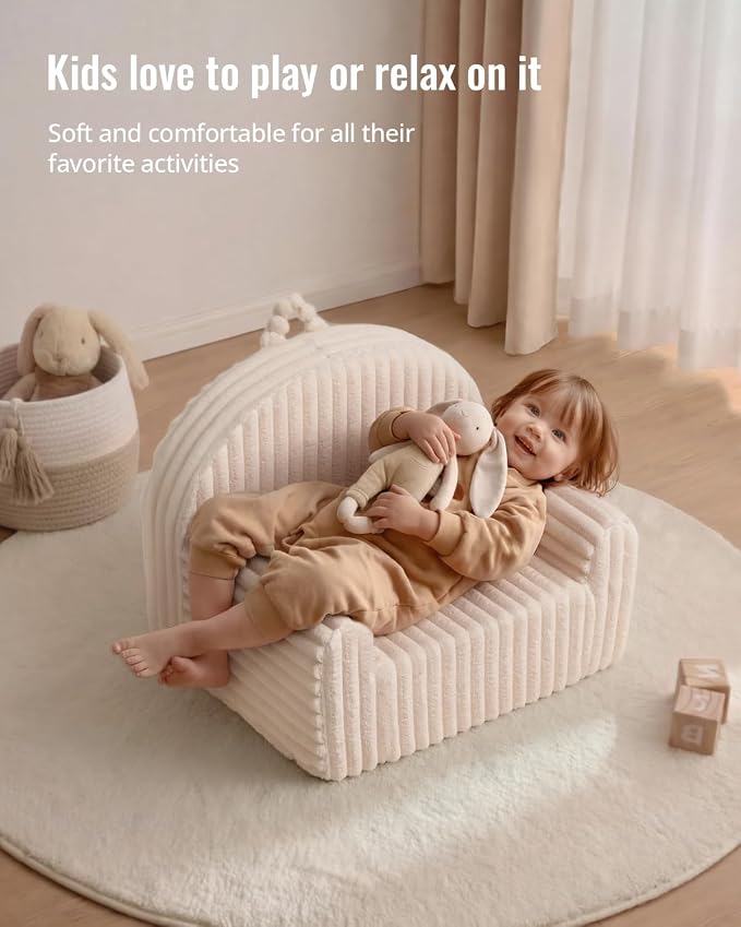 Blissful Diary Toddler Chair, Snuggly Soft Kids Sofa Chair, Supportive Toddler - Image 5