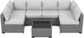 GarveeLife 7 Pieces Patio Furniture Set, Rattan Sectional Patio Sofa Set by GarveeLife