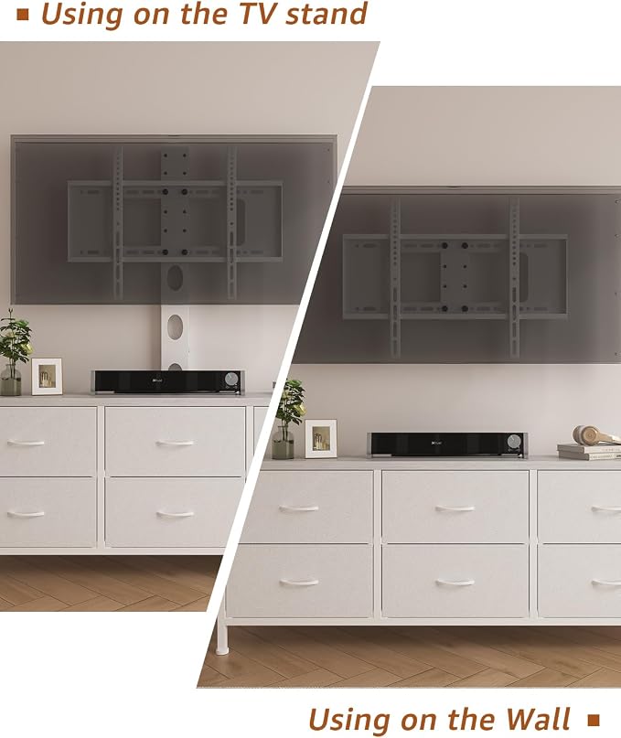 TV Stand with Mount, Fabric Dresser with 6 Drawers - Image 5