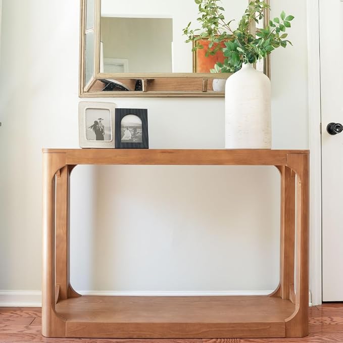 Plank+Beam Forma Console Table, 46 Inch, Solid Wood Sofa Table, Entryway Table - Image 4