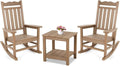 Stoog 3-Piece Patio Bistro Set, All-Weather Rocking Chairs Set of 2 by Stoog