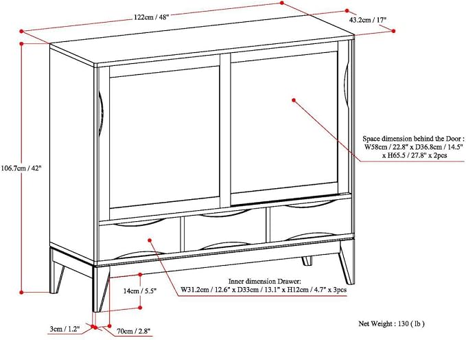 SIMPLIHOME Harper Medium Storage Cabinet - Image 3