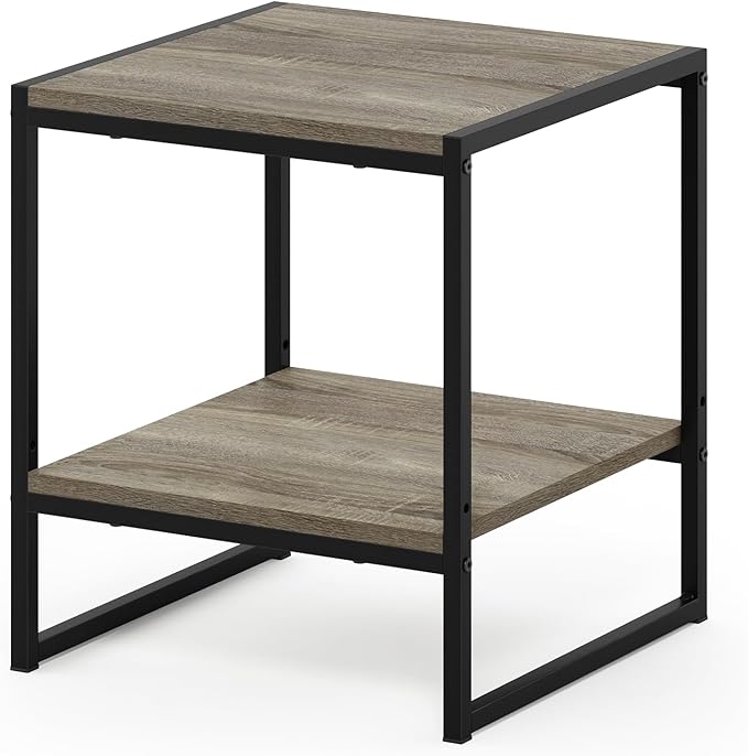 Furinno FM19122GYW Camnus Modern Living 2-Tier End Table, French Oak Grey - Image 5