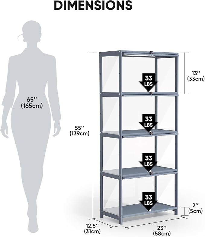 4-Tier Display Case Cabinet - Image 3