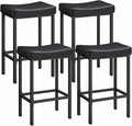HOOBRO Bar Stools, Counter Height Stools, Saddle Barstools, 24.8 Inches by HOOBRO