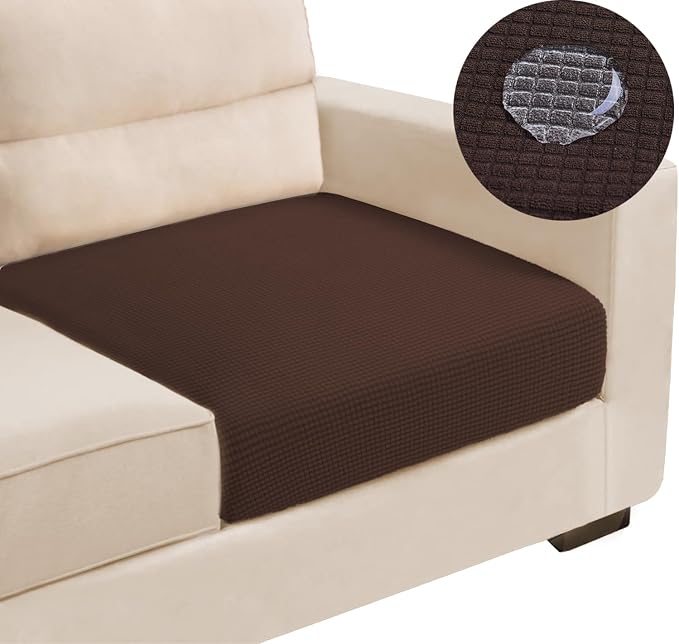 Water Repellent Single Seat Cushion Cover, Stretch Separete Backrest Cover by TOPYUMH