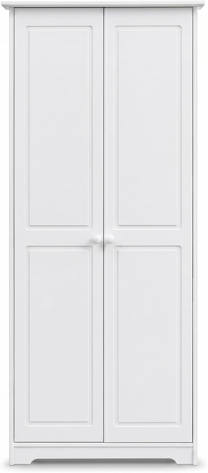 From the Tree Furniture Solid Pine Pantry Cabinet — 72" Tall White Kitchen - Image 2