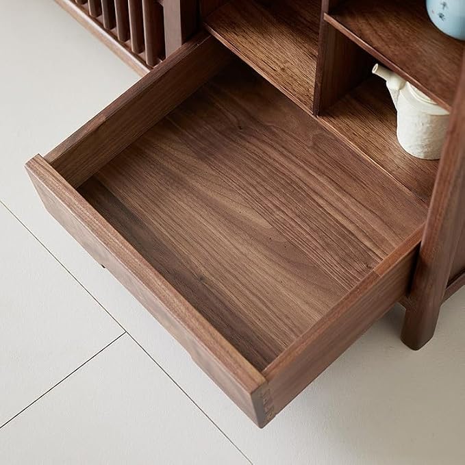 Nightstand Sofa Table Chinese Tea Cabinet Wooden Sofa Side Table Zen Simple - Image 7