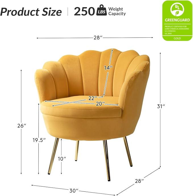 HULALA HOME Velvet Accent Chair - Image 2