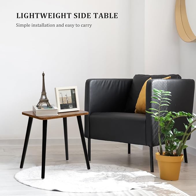 FORAOFUR End Table Set of 2, Modern Wooden Side Table - Image 6