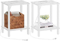TUTOTAK End Table with Charging Station, Small Side Table, Nightstand Bedside by ChoosetutotakFurnitureBuildYourCozyHome