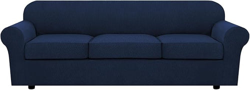4 Piece Stretch Sofa Covers for 3 Cushion Couch Covers Furniture Slipcovers for by HVERSAILTEX