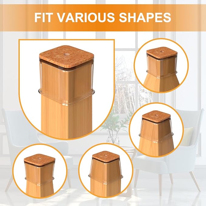 VIUME 24 Pcs Chair Leg Floor Protectors - Image 2