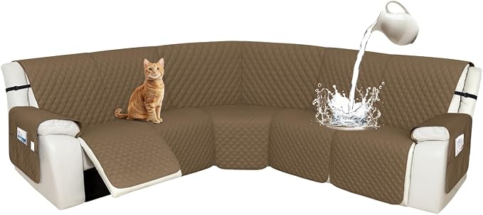 Arfntevss Recliner Sectional Couch Covers 1OO% Waterproof L Shape Sofa Cover by Arfntevss
