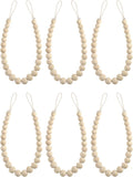 Hion 6 Pcs Boho Curtain Tiebacks, Wood Beads Curtain Holdbacks, Outdoor by Hion