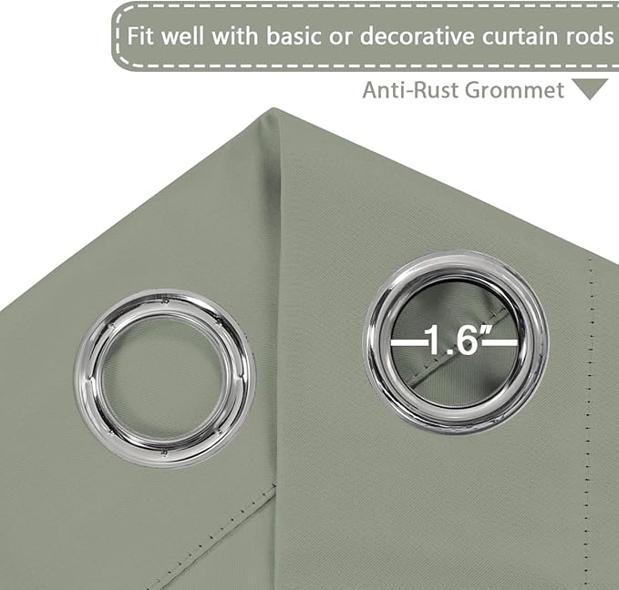 H.VERSAILTEX Blackout Patio Curtains 100 x 108 Inches - Image 3