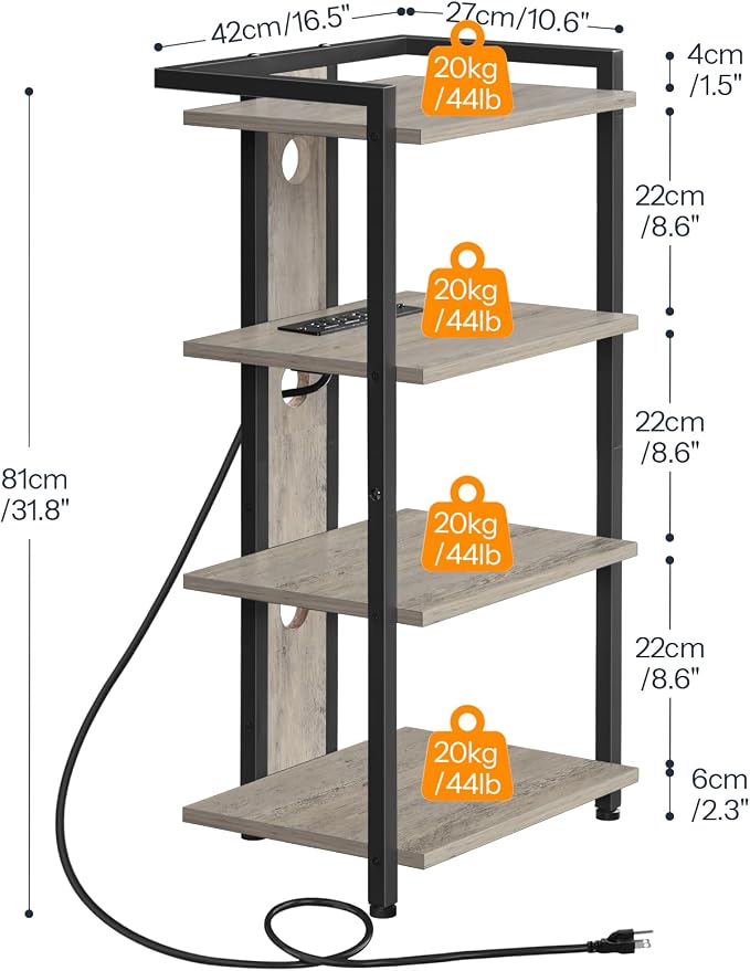 HOOBRO 4-Tier AV Media Stand, Media Console - Image 3