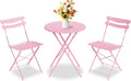GarveeLife 3 Piece Patio Bistro Set, Folding Patio Bistro Table and Chairs Set by GarveeLife