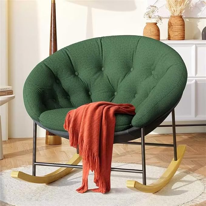 Kidirect Wide Rocking Chair Nursery, Comfy Saucer Nursery Rocking Chairs by Kidirect